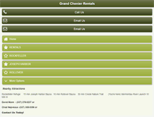 Tablet Screenshot of grandchenierrentals.com